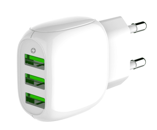 LDNIO Set Of 2 Pieces Of A3315 Eu Fast Charger 3 Usb Ports With Type-C Cable /X3