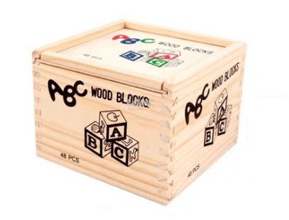 60-Piece Education Wooden ABC Blocks/X2