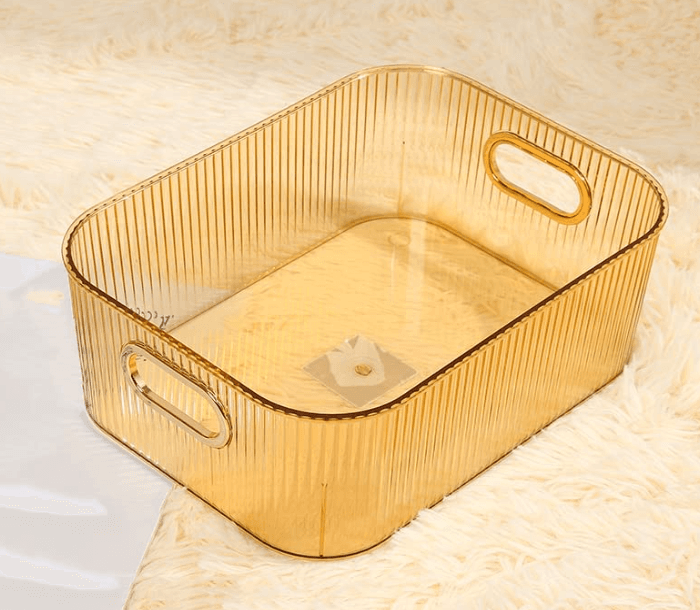 Clear Storage Bins Household Storage Basket with Handle