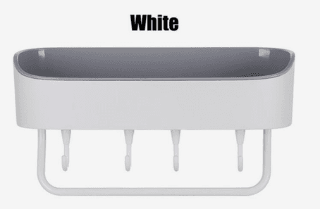 Bathroom Wall Mounted Bath Shelf Storage-white,grey